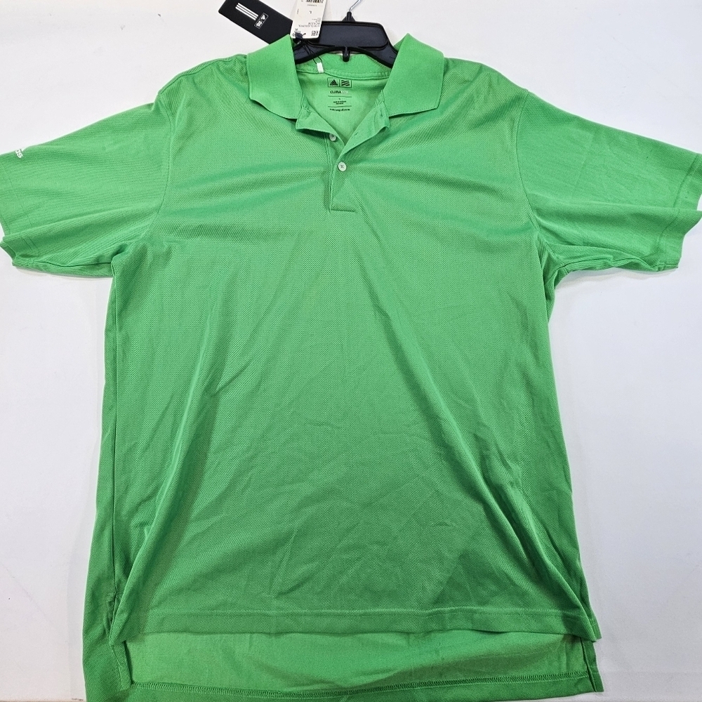 ADIDAS CLIMA LITE MENS SHIRT POLO GOLF SIZE Large Green